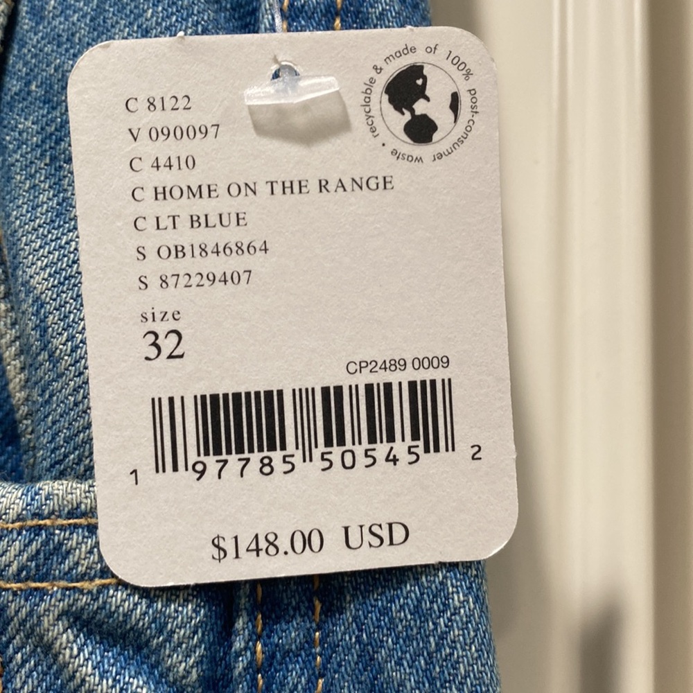NWT Free People We The Free Loren Barrel Jeans Denim 32 high rise - Picture 3 of 13